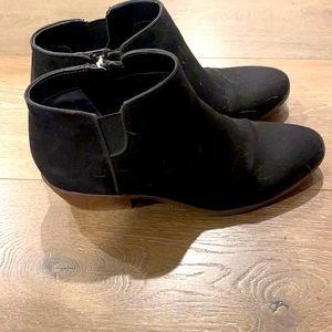 Black suede booties